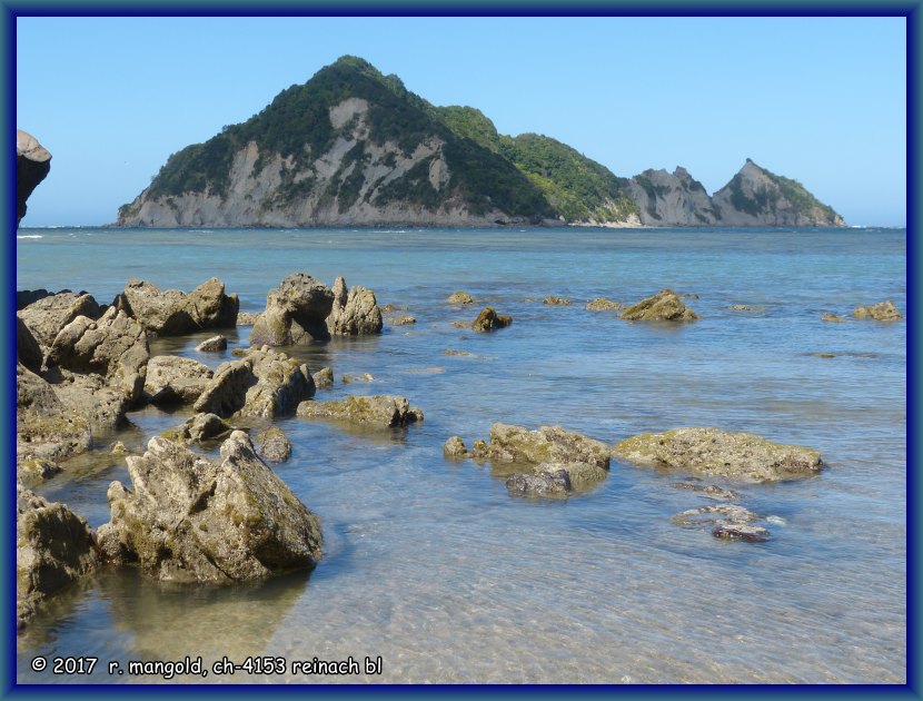 die insel motuoroi liegt etwa 1 km ausserhalb der bucht