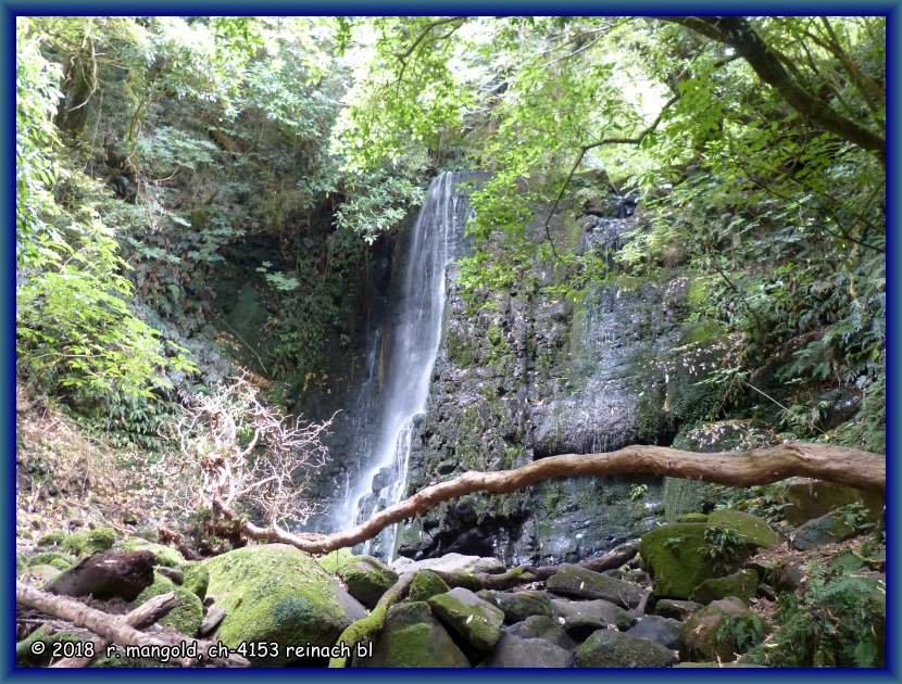 der stopp an diesem wasserfall hat sich gelohnt, es ist wasser da