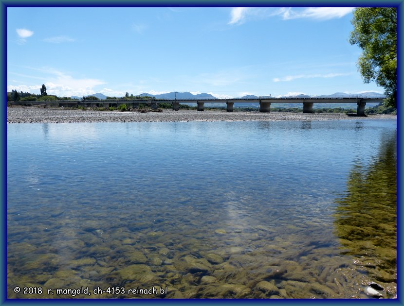 die strassenbrcke von waiau ber den breiten waiau river