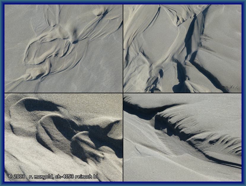 landschaften vom wasser in den sand geformt bei warrnambool (victoria) australien am 01.04.2012
