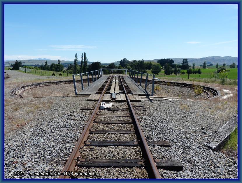 die drehscheibe am endbahnhof der weka-pass railway bei waikari (neuseeland s&uuml;dinsel) am 27.01.2018
