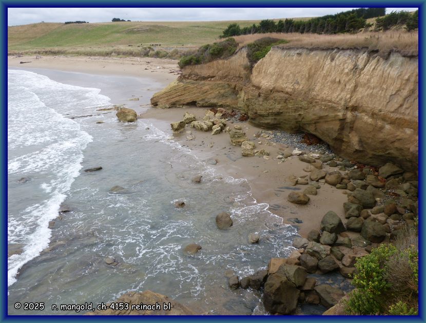 der strandverlauf an der bucht von bridge point (neuseeland s�dinsel) am 21.01.2018