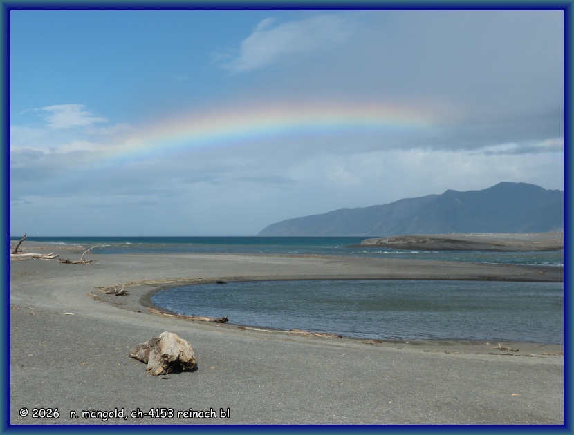 morgenstimmung am strand von lake ferry (neuseeland nordinsel) am 01.02.2018