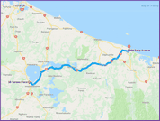 reiseroute nach whakatane