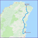 reiseroute nach anaura bay