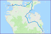 reiseroute nach coromandel